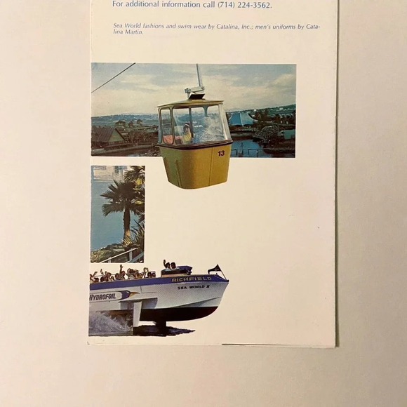 Vintage Sea World Mission  Bay Park San Diego Travel Guide Brochure - Picture 4 of 12